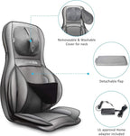 COMFIER Massager Chair with Heat, Shiatsu Neck Back Massager Portable with Compression & Rolling,Massage Chair Pad for Neck & Back for Muscle Tension Relief
