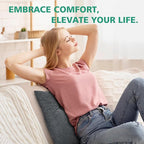 Shinnwa Lumbar Support Pillow for Office Chair, Memory Foam Back Support Pillow for Back Pain Relief, Car, Chair and Couch, 17.5x15x4.5in, Charcoal