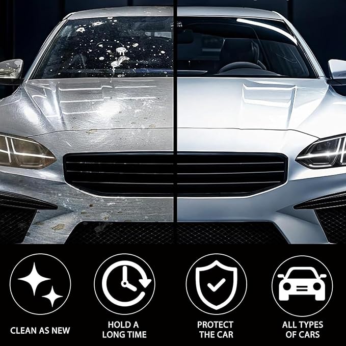 2 Packs Titanium Ceramic Wax Cream for Cars,Advanced 2025 Car Coating & Polishing Wax,Strong Protection & Long-Lasting Shine,Waterless Ceramic Spray Wax,Safe for All Paint,Includes Microfiber Sponge