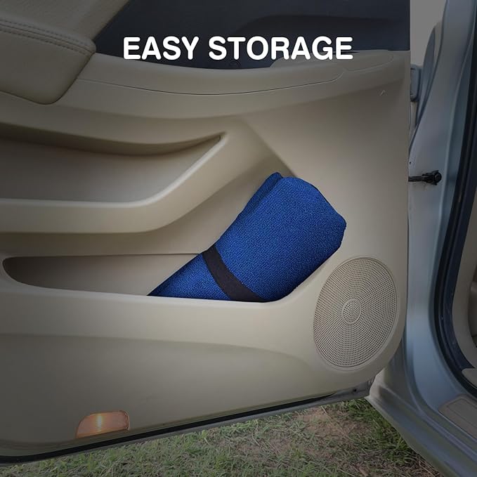 Leader Accessories Towel Car Seat Cover Waterproof Blue for Truck SUV Front Seat Machine Washable - After The Gym, Runs, Swimming, Surfing