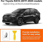 Custom Fit RAV4 Hybrid Seat Cover for Toyota RAV4 2019 2020 2021 2022 2023 2024 2025 Hybrid-LE/XLE/Limited/Woodland Edition/XLE Premium,Faux Leather,2-Row Full Set,(Black&Gray)