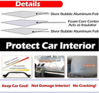 Big Hippo Car Windshield Sun Shade UV Rays Sun Visor Shade,Auto Front Car Window Shades Protector Folded Sun Shield Shade,Keeps Vehicle Cool - Blue (Size: 55.16"X 27.5")