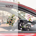Green Sea Turtle Coastal Car Decor, 2pcs Turtle Car Air Freshener Vent Clips,Sparkling Beach Ocean Themed Dashbaord Decorations Accessories for Women,Rhinestone Refillable Diffuser