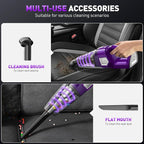 Handheld Vacuum Cordless, 15000PA Powerful Suction Car Vacuum Cleaner Lightweight with Multi Accessories, Hand held Vacuum Cleaner Dust Busters Cordless Rechargeable for Car Home
