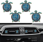 4 Sets Sea Turtle Air Vent Clips Blue Turtle Air Fresheners 32x33.5x46mm Ocean Theme Car Decoration Accessory Refillable Outlet Diffuser for Men Women Car Interior Decoration Gifts