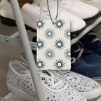 Blue Boho Car Air Freshener 4 Pcs, Abstract Mid-Century Sunrise Floral Hanging Air Freshener for Cars Closet Drawer Books, Boho Car Accessories for Women