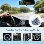 Nautical Car Decor,Coastal Sailboat Car Air Freshener Vent Clip,Cute Crystal Bling Blue Beachy Accessories for Women,Glitter Beach Ocean Themed Decoration Gift