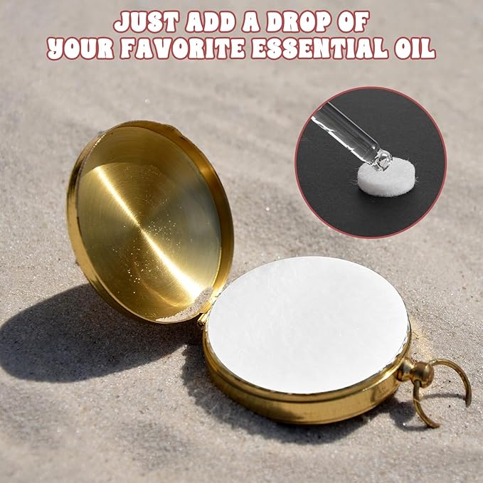 100Pcs Car Air Freshener Refill Felt Pad Aromatherapy Essential Oil Diffuser Necklace Refill Pads 5mm Aromatherapy Felt Pads Round Unscented Air Filter Scent Pad Replacement for Perfumes Car Diffuser