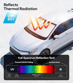 Wigoo for Toyota Corolla Windshield Sunshade [OEM Design, 100% Sun Blockage] Foldable Heat Insulation Sun Shade with Storage Bag, for Toyota Corolla (2019-2026), Silver Coating