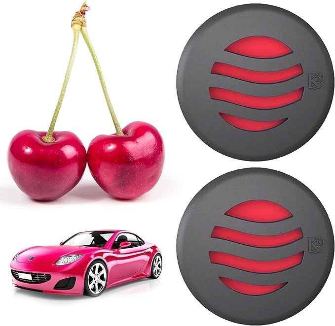 2 Cherry Scent Long Lasting Aroma Vent Stone Clip Air Freshener Odor Eliminator
