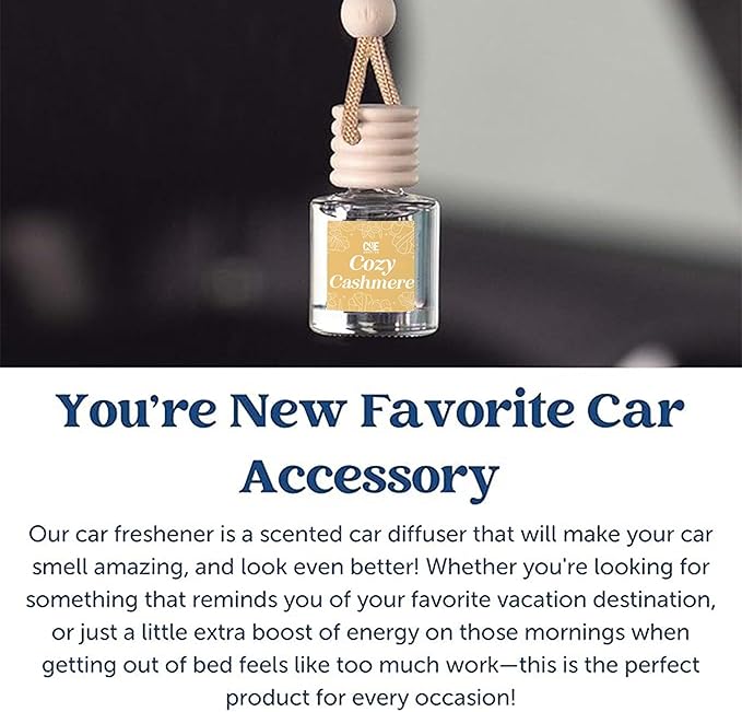 CE Craft Hanging Car Air Freshener, Fragrance Oil Diffuser with Essential Oils, Long Lasting Aromatherapy for Automobiles - 4 Pack, Floral