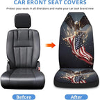 5 Pcs Premium Eagle Car Seat Cover, Breathable & Washable Car Seat Covers Full Sets, Fashionable Printed Seat Covers for Cars Interior, Universal Fit for Most Cars, Sedan, Truck, SUV