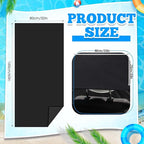 2 Pack Car Seat Towel Covers with Storage Bag 63 x 32 Inch Athletic Running Towel Seat Sweat Washable Non Slip Cover Gift for Car Outdoor Sport Activities (Black,Gray)