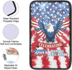 Dreaweet Patriotic Eagle Arm Rest Cover for Car 250th Anniversary Center Console Cover Pad Soft Scratch-Proof Universal Armrest Cover for SUV Truck Sedan