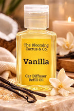 Car Diffuser Oil Refill 1 oz – Essential Oil Car Air Freshener Refill for Hanging Car Diffuser, Long Lasting Fragrance Oil, Phthalate Free, Multiple Scents | Vanilla