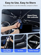 Windshield Sun Shade Umbrella for Honda Accord - [Vinyl Coating Heat Shield] Protect Car from Sun Rays & Heat Damage Keep Cool and Protect Interior, Spring Structure Edge