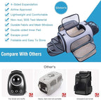 Siivton Pet Carrier Airline Approved, 4 Sides Expandable Cat Carrier Bag with Removable Fleece Pad, Large Soft Sided Pet Travel Carrier, Dog Carrier for Cats, Puppy and Small Dogs