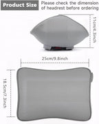 Aukee Car Headrest Pillow Car Memory Foam Car Neck Pillows Soft Leather for Driving Home Office Gray (Pack of 1)