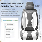 Coverado Car Seat Covers, Front Covers for Cars, Car Seat Cover Front Seats, Automotive Seat Cover, Waterproof, Leather Car Seat Cushion, Universal Interior Seat Protectors for Most Cars Black
