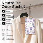 MYARO 20 Pack Lavender Scented Sachets - Drawer & Closet Air Freshener Bags, Natural Odor Eliminator for Car, Home, Bedroom, Office & Travel