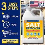 Concentrated Salt Remover Flush Kit + Corrosion Protection – Made in USA | Salt Cleaner Ideal for Boats, Cars, Marine Engine & Outboard Motor Flush, Washes Salt Away from Vehicles, & Trailers | 32 oz