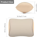Car Headrest Pillow, Soft Memory Foam Car Neck Pillow with Adjustable Strap, Removable Breathable Cover for Long Drives & Office (Beige, Pack of 2)