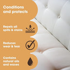 Furniture Clinic Leather Protection Cream | 2-in-1 Leather Conditioner & Waterproofing Protector for Furniture, Shoes, Car Seats & More | Prevent Stains While Nourishing | 8.5oz/ 250ml