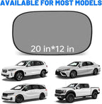 4 PCS Universal Car Window Shades for Baby, 20"x12" Static Cling Mesh Car Shades for Side Windows, Easy Fold UV & Sun Protection Window Covers for Family Travel