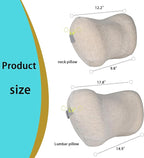 Lumbar Support Pillow for car，Car Neck Pillow Kit, Memory Foam Ergonomic Car Headrest and Lumbar Support for Driving Fatigue Relief, Comfort and Support Your Neck and Back