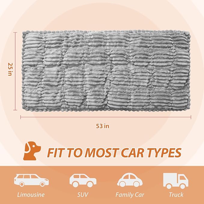 Backseat Pet Bed Mat Thickened Dog Bed for Car Back Seat with Non-Slip Bottom, Travel Pet Mat Fit for Backseat Extenders and Trucks SUVs