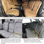 West Llama Linen Car Seat Covers,Bottom Seat Covers for Cars Include 1 Pair Front Driver Seat Pad Mat and 1 Rear Bench Cover Universal Fits 90% Vehicles,SUVs,Cars,Sedans(3Piece-Black)