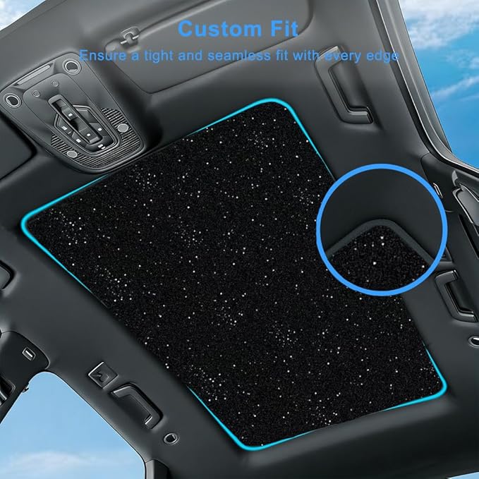 Car Sunroof Shade Compatible with Tiguan 2010-2017 5-Door SUV, Foldable Glass Roof Sunshade with Storage Bag, Heat Insulation Sun Protection Roof Interior Sunshade