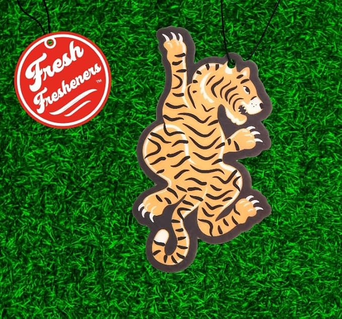Fresh Fresheners Cute Funny Car Air Fresheners 4 Pack Scented With Premium Oils (Tiger)