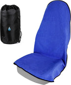 2-Pack 550g Waterproof Car Seat Cover Towel - Universal Anti-Slip Sweat Protection for Front Bucket Seats - Machine Washable Microfiber Protector for Gym, Yoga, Pets, Beach - Fits Cars, SUVs (Blue)