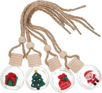Mobestech 8 Pcs Car Aromatherapy Pendant Air Hanging Aromatherapy Cute Car Fresheners Hanging Empty Diffusers Cute Diffuser Christmas Decoration Glass