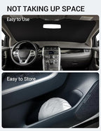 Proadsy 2026 Upgrade Windshield Sun Shade Custom Fit 2007-2014 Ford Edge Foldable Front Sunshade Protector Sun Visor Blocks UV Rays Keep Car Cooler