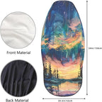 Delerain Car Seat Covers Set 2Pcs, Aurora Borealis Universal Front Car Seats Vehicle Enterior Protector Suitable Fits Most Car Auto SUV Sedan Truck