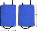 FH Group Faux Leather Seat Back Kick Protectors – 2 Pack Diamond Stitched Back Seat Protector for Driver and Passenger Seat, Waterproof, Easy to Clean