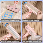 ACE2ACE Pet Hair Removal Tool, Lint Roller Brush for Cats and Dogs, Reusable Self Clean Pet Fur Remover, Pet Hair Remover for Laundry, Carpet, Furniture, Couch, Sofa and Bedding (Pink)