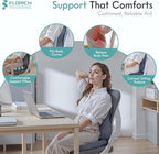 FLORICH Car Seat Cushion and Lumbar Support Pillow for Office Chair Car, Ergonomic Memory Foam, Relieves Back Sciatica Pain, Pressure-Relieving Back Support for Car, Office Chair & Wheelchair – Gray
