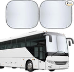 EcoNour 2-Piece Foldable Spring RV Windshield Sunshade, Reflective 240T Polyester for RVs, Trucks, Motorhomes, Bus Side Window, XX-Large (41.5 in x 50 in)