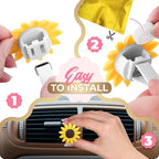 2 Pieces Sunflower Car Accessories Cute Car Air Freshener Sunflower Air Vent Clips Sunflowers Gift Decorations Girasoles Car Clip Interior Air Vent Decor