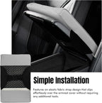 Hovom Car Center Console Armrest Pillow, 12.6"×7.87"×1.97" Leather Arm Rest Cover for Cars, Soft Comfortable Auto Armrest Cushion Pad, Vehicle Middle Console Cover, Car Accessories (Gray)