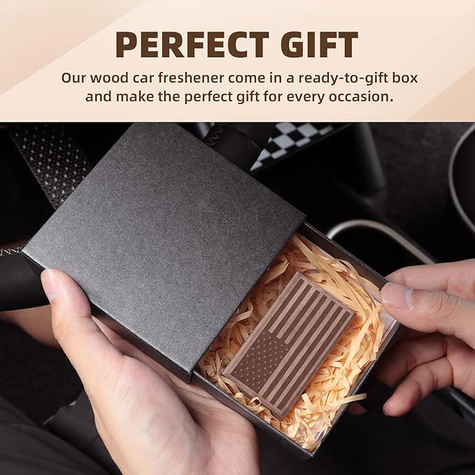 Car Air Freshener Small Wooden Diffuser New Smell Set Car Odor Eliminator