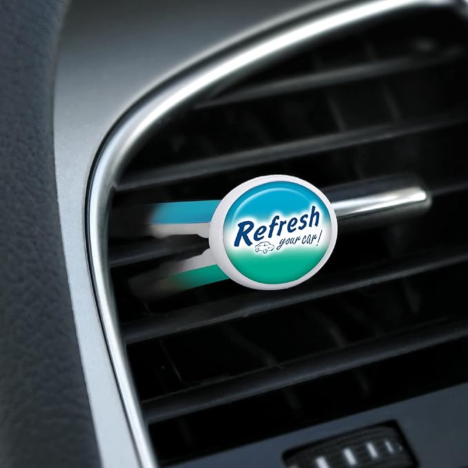 Refresh Your Car Air Freshener, Odor Eliminator, Set of 6 Auto Dual Scent Vent Sticks, Lightning Bolt and Ice Storm Scent, Refresh Your Car (Pack of 2)