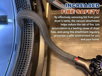 Sealegend Dryer Vent Cleaner Kit Compatible with Dyson Dryer Lint Vacuum Attachment Removes Deep Lint Adapter Compatible with Dyson V7 V8 V10 V11 V12 V15 etc Cordless Vacuum Cleaner Accessories