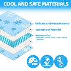 Orzbow Car Seat Cooling Pad with Insulated Bag, Gel Car Seat Cooler Pad for Babies, Toddler, Infant, Portable Cooling Mat for Strollers and Carseats, Keep Baby Cool in Summer, Blue