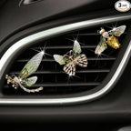 Bee Butterfly Dragonfly Car Aromatherapy Diffusers - 3 Pcs Green Vent Clip Car Decoration & Interior Decor Accessories