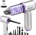 Mini Vacuum Cleaner, 3 in 1 Cordless Handheld Vacuum Cleaners, 18000Pa High Power Car Vacuum Cleaner with Brushless Motor,Adjustable Car Vaccum Portable for Cars,Desktop (Sliver and Purple)