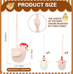 Soulchen 2 Pcs Chicken Lover Gifts Handmade Crochet Chicken Car Air Freshener Cute Crochet Car Accessories Rearview Mirror Hanging Accessories for Automotive Interior Office Home Decor, Lavender Scent